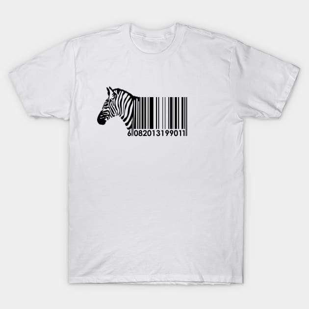Barcode zebra T-Shirt by raxarts